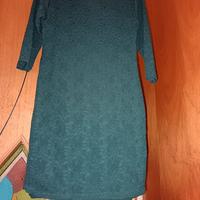 Vestito maniche lunghe verde scuro taglia M