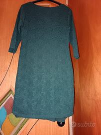 Vestito maniche lunghe verde scuro taglia M