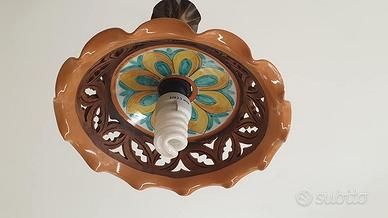 Lampadario in ceramica di Caltagirone