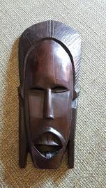 statua etnica unico blocco di legno 