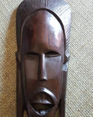 statua etnica unico blocco di legno 