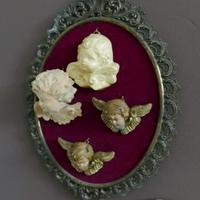 Quadro in ottone con angioletti
