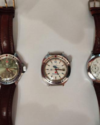 Lotto 3 Orologi Russi: Vostok  e Poljot cronografo