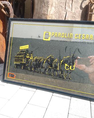 specchio pubblicitario vintage 