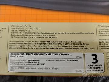 Divano poltrona gonfiabile 