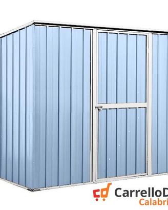 Casetta box giardino Acciaio 260x185 azzurro