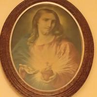 quadro ovale Sacro cuore di Gesù 