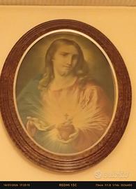 quadro ovale Sacro cuore di Gesù 