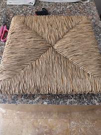 SEDUTA SEDIA  NUOVA IN PAGLIA 