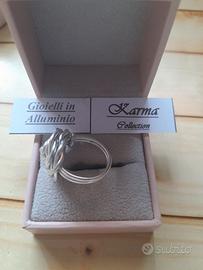 Anello a rosa alluminio fatto a mano