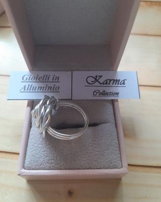 Anello a rosa alluminio fatto a mano