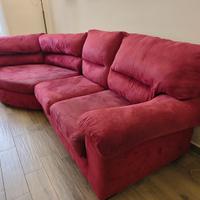 Divano design Alcantara bordeaux usato