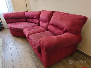 Divano design Alcantara bordeaux usato
