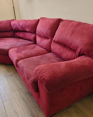 Divano design Alcantara bordeaux usato