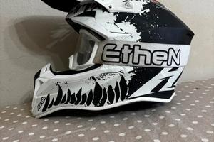 casco airoh con mascherina ethen bicolore
