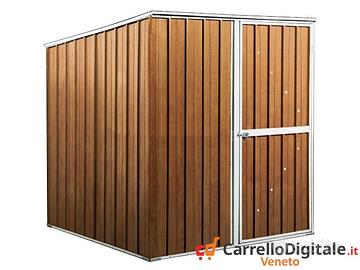 Box da giardino lamiera 175x185cm 2,92mq fin legno