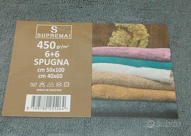 Set 12 Asciugamani 6+6 in Spugna di alta qualita