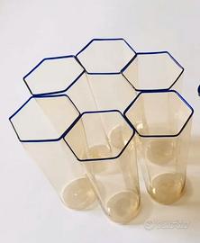 Set 6 bicchieri esagonali Venini