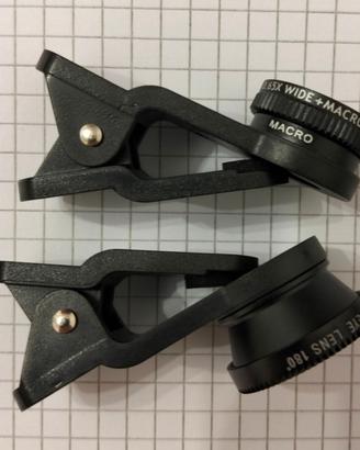 2 lenti a clip per smartphone