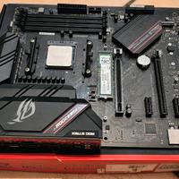 Blocco ryzen 5700x mobo rog strix b550-f gaming