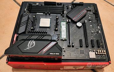 Blocco ryzen 5700x mobo rog strix b550-f gaming