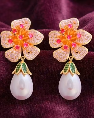 Orecchini eleganti orchidea per donna 