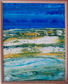 Quadro paesaggio dipinto su tela 24 x 30 cm