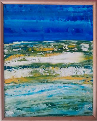 Quadro paesaggio dipinto su tela 24 x 30 cm