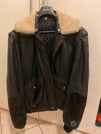 Giacca uomo tipo bomber in pelle vera