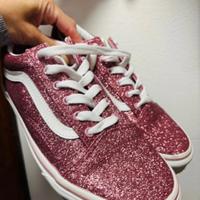 Scarpe vans old school rosa glitter
