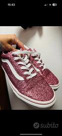 Scarpe vans old school rosa glitter