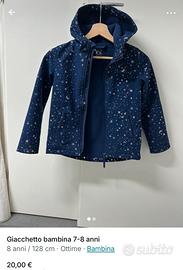 Giacchetto imbottito ed impermeabile 7-8 anni