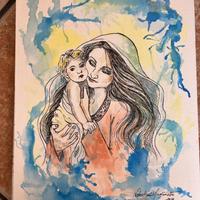 dipinto su tela Madonna con Bambino - Mazzaretto