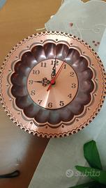 Orologio Parete Rame Lancette Muro Ferro Vintage