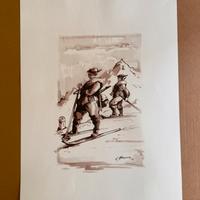 Litografia Guardia di Confine GdF