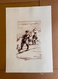 Litografia Guardia di Confine GdF