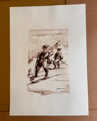 Litografia Guardia di Confine GdF