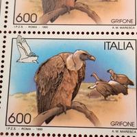 Foglio 50 francobolli Italia 1995 Grifone