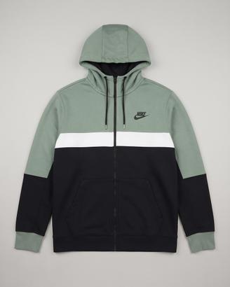 Tuta con cappuccio Nike verde e nera taglia L