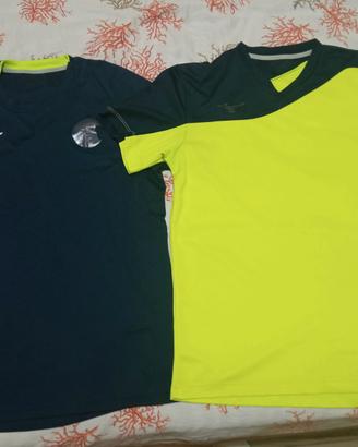 Due maglie sportive Mizuno uomo taglia M/L