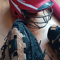 Guantoni caschetto mazza baseball