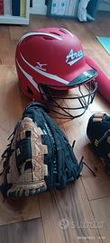 Guantoni caschetto mazza baseball