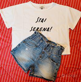 T-shirt+Jeans corto DIXIE tg.8Y