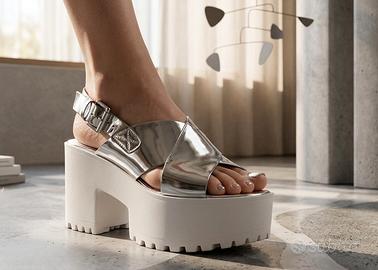 Sandali platform plateau tacco Bershka 36