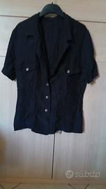camicia nera mezza manica
