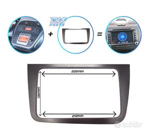 TELAIETTO GRIGIO RADIO 2-DIN PER SEAT ALTEA TOLEDO