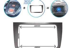 TELAIETTO GRIGIO RADIO 2-DIN PER SEAT ALTEA TOLEDO