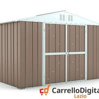 Box giardino in lamiera zincata 327x155 tortora