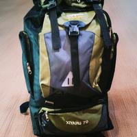 zaino scout trekking 70 l verde. nuovo