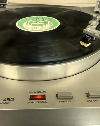 Giradischi piatto Yamaha P-450 con tesrina shure